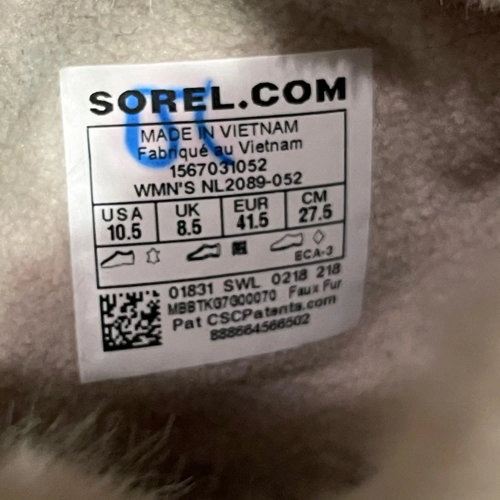 Women’s‎ SOREL Tivoli II gray winter snow boots, 10.5 bbc NWT